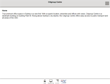 Tablet Screenshot of citigroupcentre.com.au